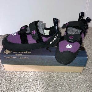 Evolv Elektra VTR climbing shoes violet 8.5